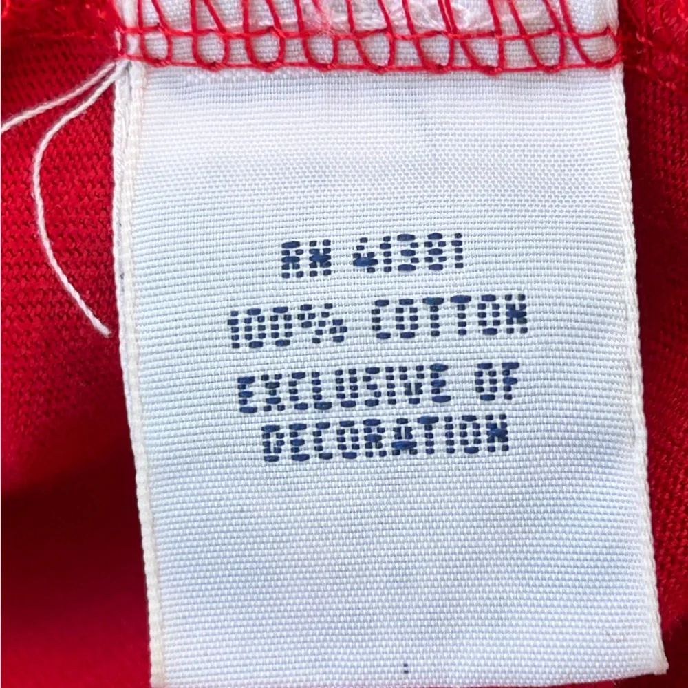 Polo Ralph Lauren Men’s Long Sleeved Tee Shirt Red with Navy Size Medium‎